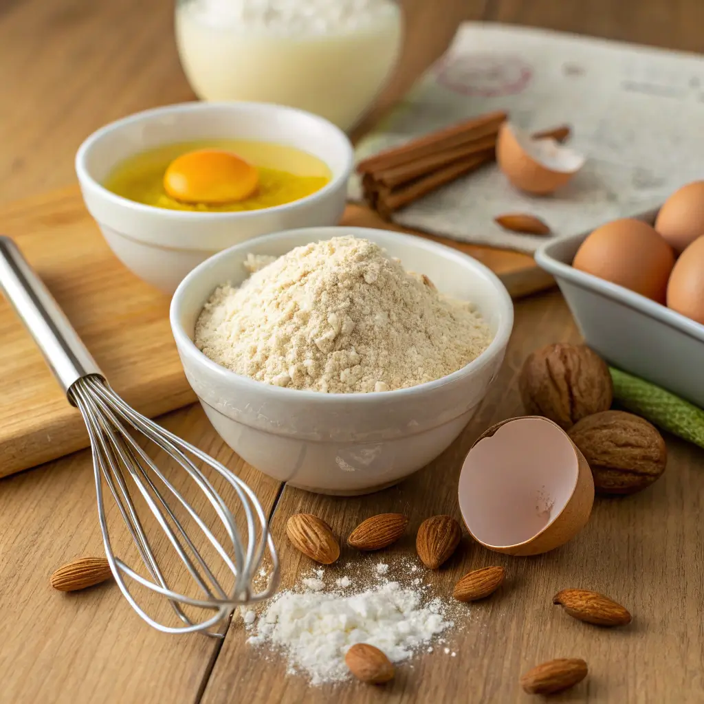 gluten-free naked cake ingredients table